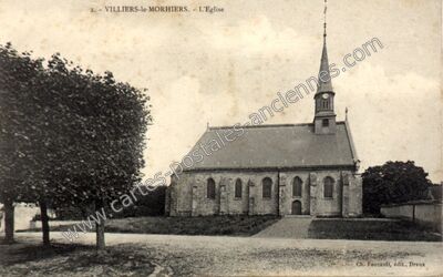 Carte postale ancienne L'Eglise — Villiers-le-Morhier (Eure-et-Loir)