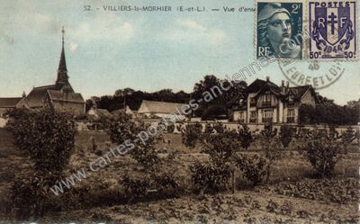Carte postale ancienne Vue d'ensemble — Villiers-le-Morhier (Eure-et-Loir)