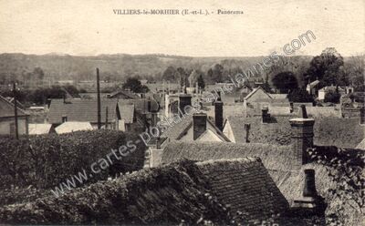 Carte postale ancienne Panorama — Villiers-le-Morhier (Eure-et-Loir)