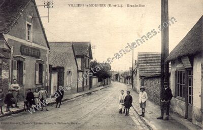 Carte postale ancienne Grande-Rue — Villiers-le-Morhier (Eure-et-Loir)