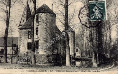 Carte postale ancienne Château de Boigne ville (xve siècle), Côté Nord-Est — Yermenonville (Eure-et-Loir)