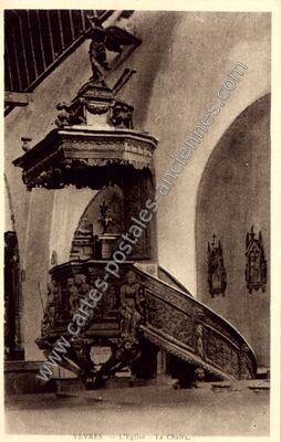 Carte postale ancienne L'Eglise - La Chaire — Yèvres (Eure-et-Loir)