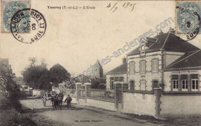 Carte postale ancienne L'Ecole — Ymeray (Eure-et-Loir)