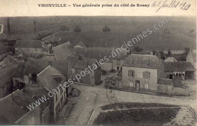 Carte postale ancienne Vue générale prise du côté de Rosay — Ymonville (Eure-et-Loir)
