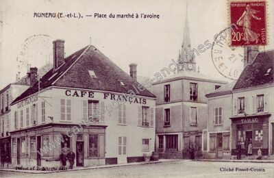 Carte postale ancienne Place du marché à l'avoine — Auneau (Eure-et-Loir)