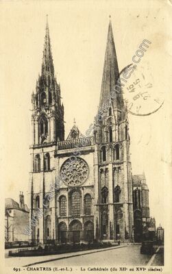Carte postale ancienne Cathedrale de Chartres — Chartres (Eure-et-Loir)