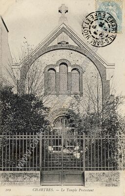Carte postale ancienne Le Temple Protestant — Chartres (Eure-et-Loir)
