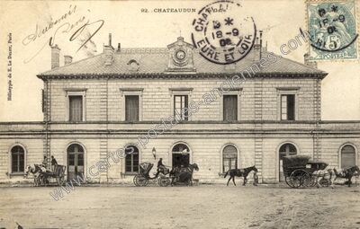 Carte postale ancienne Gare — Châteaudun (Eure-et-Loir)