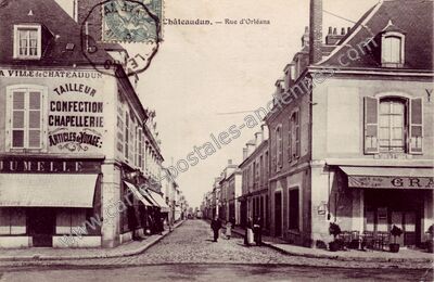 Carte postale ancienne Rue d'Orléans — Châteaudun (Eure-et-Loir)