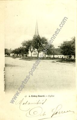 Carte postale ancienne Eglise — Crécy-Couvé (Eure-et-Loir)