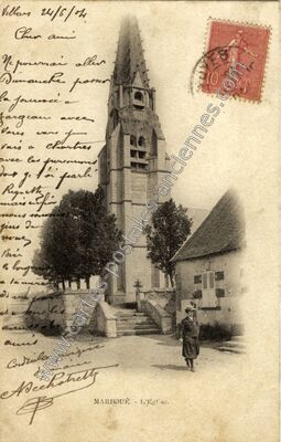 Carte postale ancienne L'Eglise — Marboué (Eure-et-Loir)