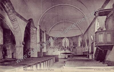 Carte postale ancienne Intérieur de l'Eglise — Morancez (Eure-et-Loir)