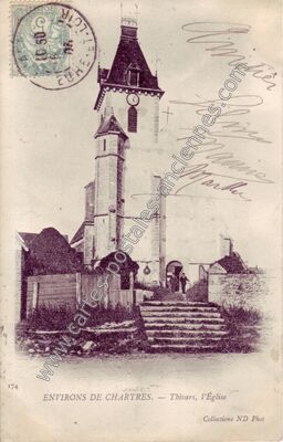 Carte postale ancienne L'Église — Thivars (Eure-et-Loir)