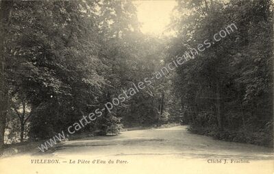 Carte postale ancienne La Pièce d'Eau du Parc — Villebon (Eure-et-Loir)