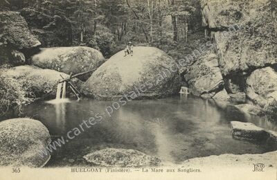Carte postale ancienne La Mare aux Sangliers — Huelgoat (Finistère)