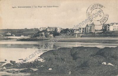 Carte postale ancienne La Plage des Sables-Blancs — Concarneau (Finistère)