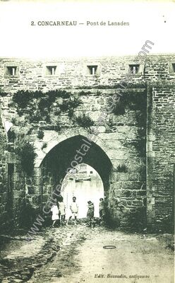 Carte postale ancienne Pont de Lanaden — Concarneau (Finistère)