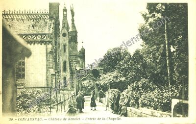 Carte postale ancienne Château de Kenolet. - Entrée de la Chapelle — Concarneau (Finistère)