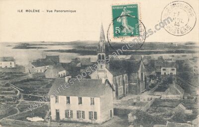 Carte postale ancienne Vue Panoramique — Île-Molène (Finistère)
