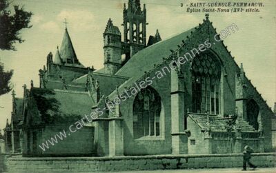Carte postale ancienne Église Saint-Nona — Penmarch (Finistère)