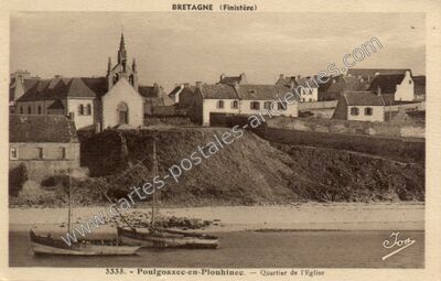 Carte postale ancienne Poulgoazec en Plouhinec — Plouhinec (Finistère)