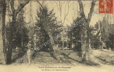 Carte postale ancienne station des fumades — Allegre (Gard)