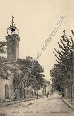 Carte postale ancienne La Tour de l'Horloge — Codognan (Gard)
