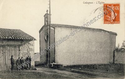 Carte postale ancienne L'Eglise — Codognan (Gard)