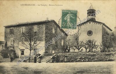 Carte postale ancienne Le Temple - Maison Saturnin — Générargues (Gard)
