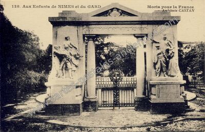 Carte postale ancienne Aux Enfants du Gard — Nîmes (Gard)