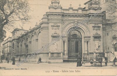 Carte postale ancienne Galerie Jules Salles — Nîmes (Gard)