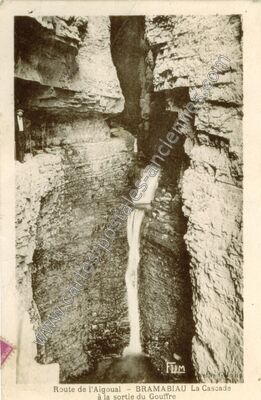 Carte postale ancienne Bramabiau — Saint-Sauveur-Camprieu (Gard)