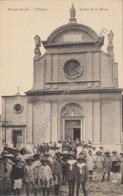 Carte postale ancienne L'Eglise — Tavel (Gard)