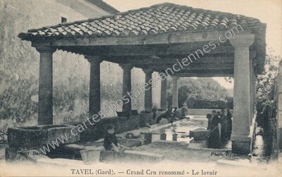 Carte postale ancienne Grand Cru renommé - Le lavoir — Tavel (Gard)