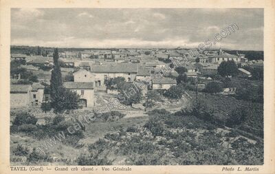 Carte postale ancienne Grand crû classé - Vue Générale — Tavel (Gard)