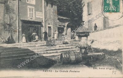 Carte postale ancienne La Grande Fontaine — Tavel (Gard)