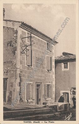 Carte postale ancienne La Poste — Tavel (Gard)