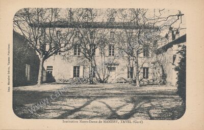Carte postale ancienne Institution Notre-Dame de MANISSY — Tavel (Gard)