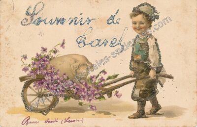 Carte postale ancienne Souvenir de Bavel — Tavel (Gard)