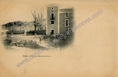 Carte postale ancienne Fontaine d'Eure (Source) — Uzès (Gard)
