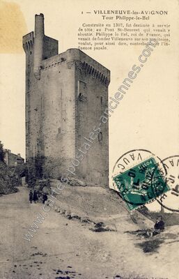 Carte postale ancienne Tour Philippe-le-Bel — Villeneuve-lès-Avignon (Gard)