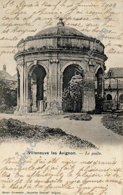 Carte postale ancienne Le puits — Villeneuve-lès-Avignon (Gard)