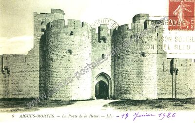 Carte postale ancienne La Porte de la Reine — Aigues-Mortes (Gard)