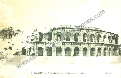 Carte postale ancienne Les Arènes - Vue exterieure — Nîmes (Gard)