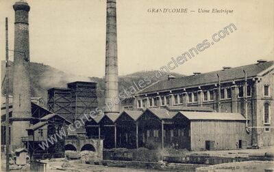 Carte postale ancienne Usine Electrique — La Grand-Combe (Gard)