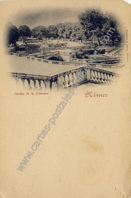 Carte postale ancienne Jardin de la Fontaine — Nîmes (Gard)