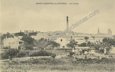 Carte postale ancienne Les Usines — Saint-Quentin-la-Poterie (Gard)