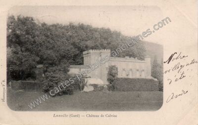 Carte postale ancienne Chateau de Calviac — Lasalle (Gard)