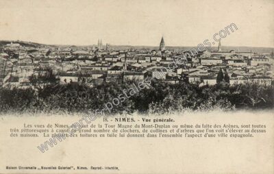 Carte postale ancienne Vue générale — Nîmes (Gard)