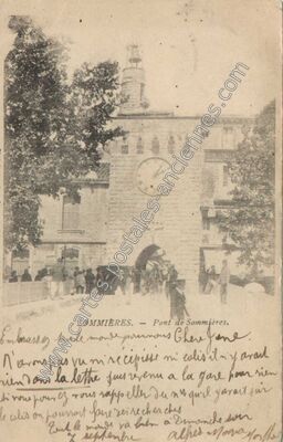 Carte postale ancienne Pont de Sommjères — Sommières (Gard)